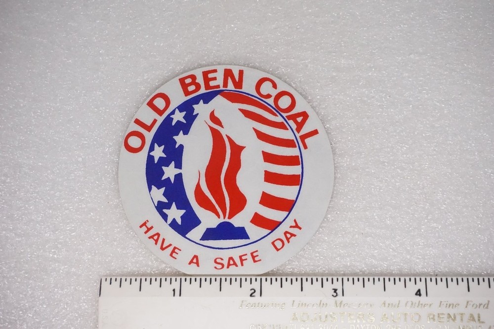 Old Ben Coal Decal Sticker Mining Safety Have A Safe Day Hard Hat Logo