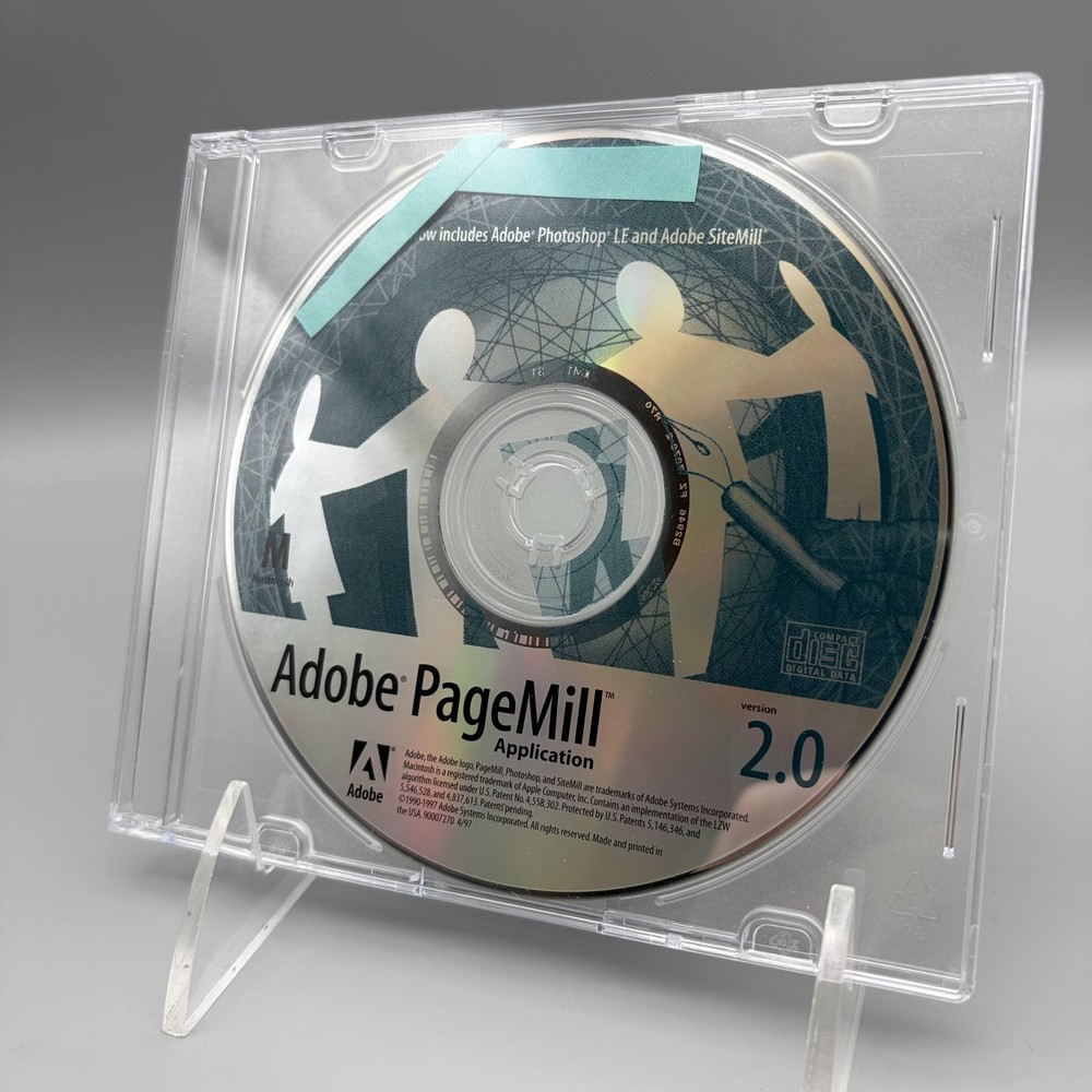 Vintage 1997 Adobe PageMill 2.0 Macintosh CD-ROM Web Design HTML Software