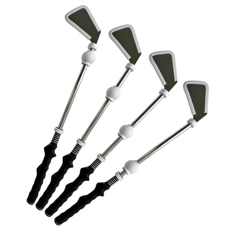 Retractable Golf Swing Trainer Tempo Grip Aid Click Sound Training Tool