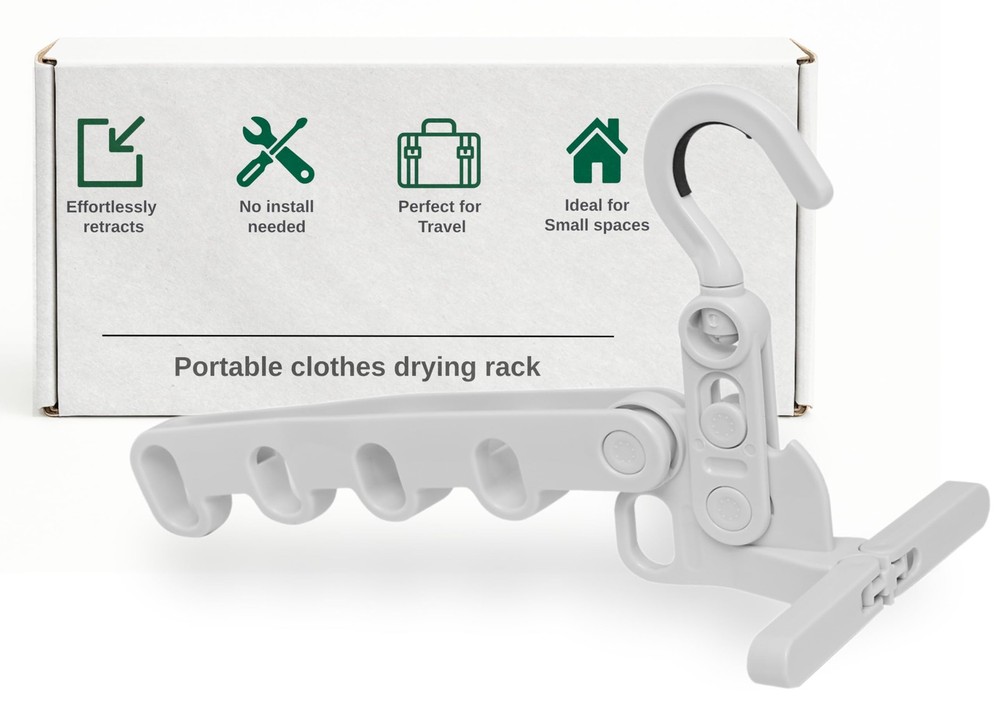 Go - Folding Clothes Drying Rack - Travel Essentials for Laundry - Portable a...