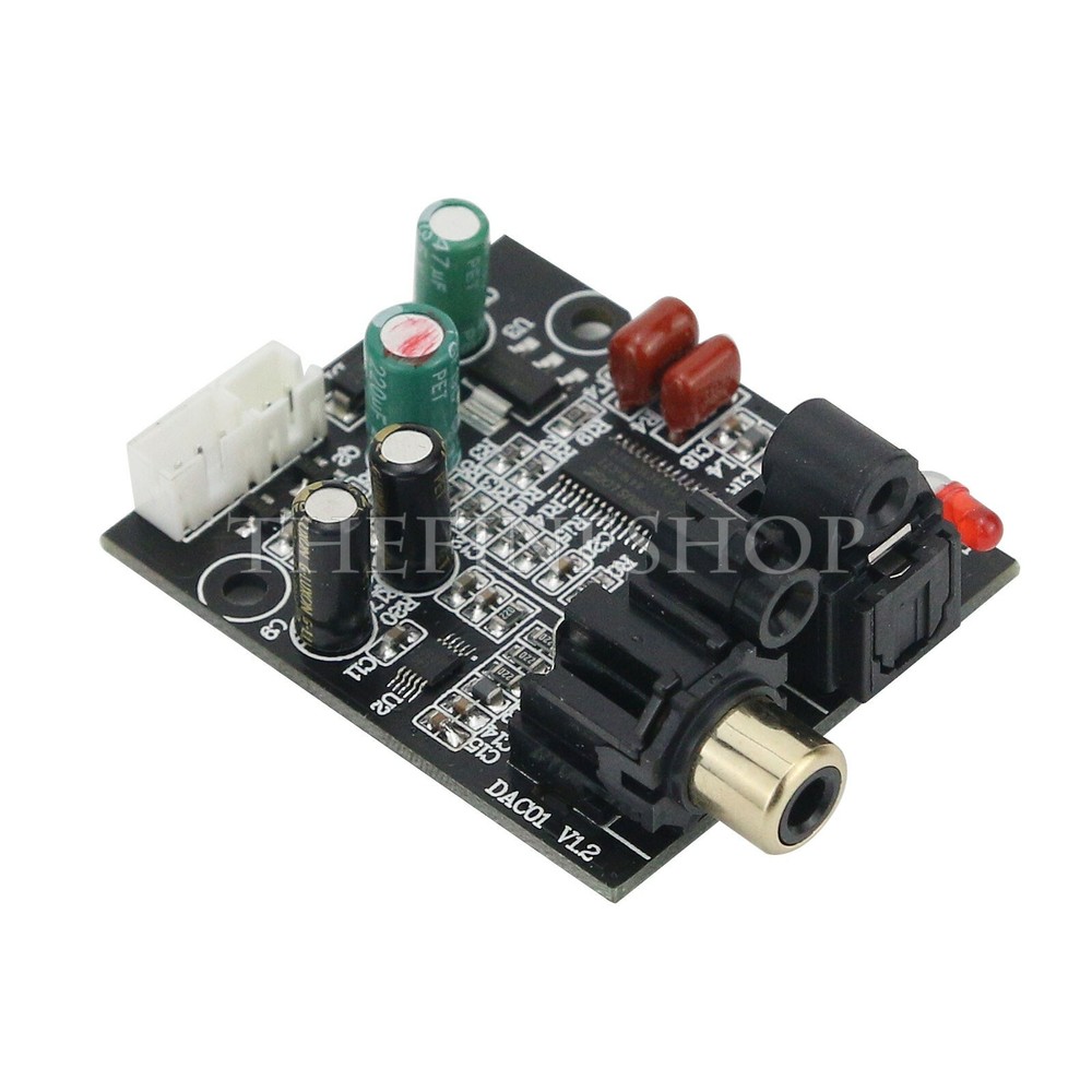 DAC Digital Decoder 24 Bit 192K Optical Fiber Coaxial Decode Board CS8416+CS4344