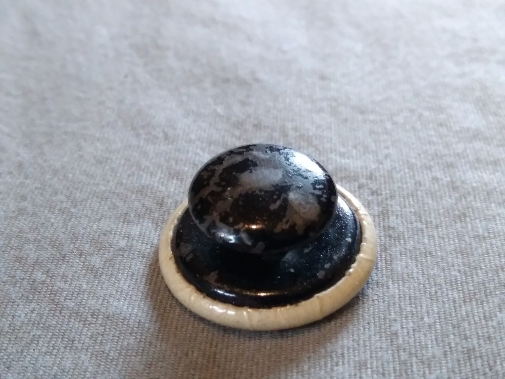 Rare Antique Puritan Cycles Bicycle Maker Metal Stud Button.