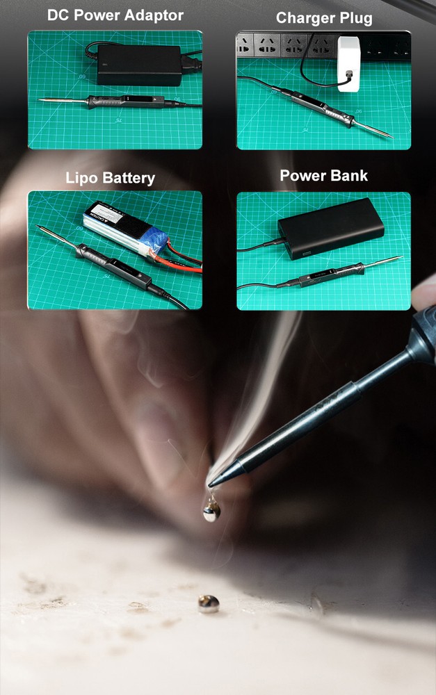TS101 Miniware Portable Digital OLED Soldering Iron Kit PR-B2 Tip Interface