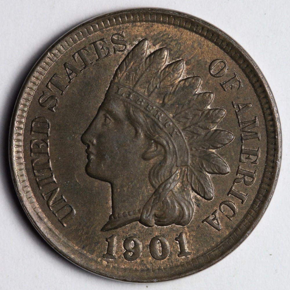 1901 Indian Head Cent Penny UNC *UNCIRCULATED* MS E148 JUNN
