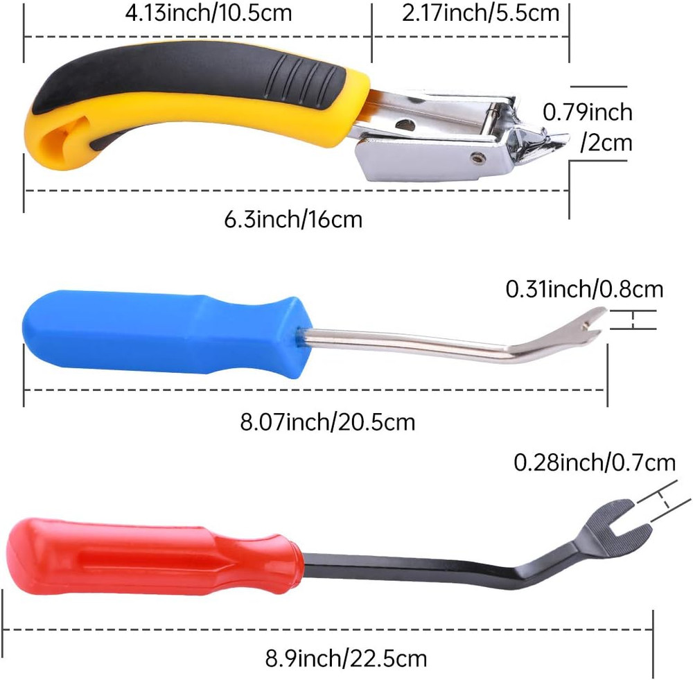3PCS Upholstery and Construction Staple Remover with Tack Puller Tool, Nail Pull