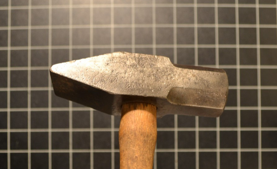 FAYETTE PLUMB ENGINEERS HAMMER SOLID CAST STEEL VINTAGE USED CONDITION