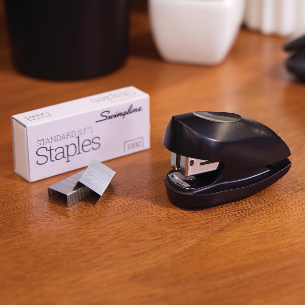 Swingline Tot Mini Stapler, 12 Sheet Capacity, Jam Free, includes Mini, Black