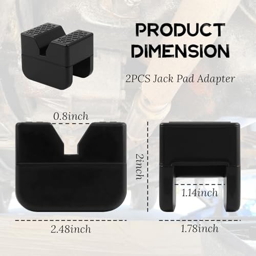 2PCS Pinch Weld Jack Pad,Thickened Rubber Jack Stand Pads for Lifting Points