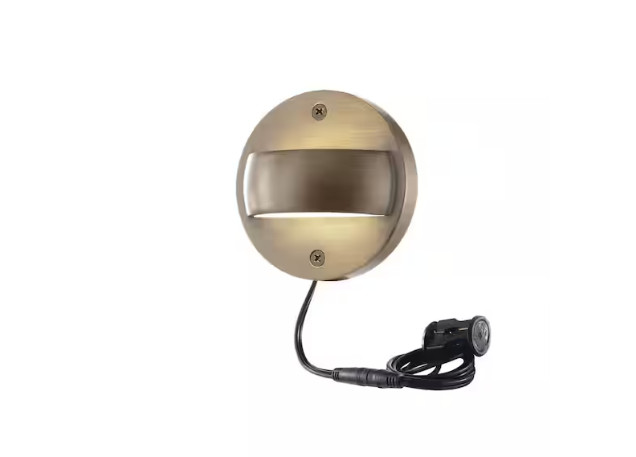 Home Decorators LED Deck/Step Light Low Voltage Brass Bronze Finish NEW