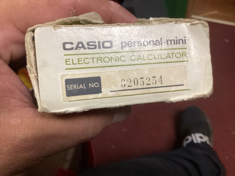 Vintage CASIO Personal-Mini Calculator - Working with box and instructions