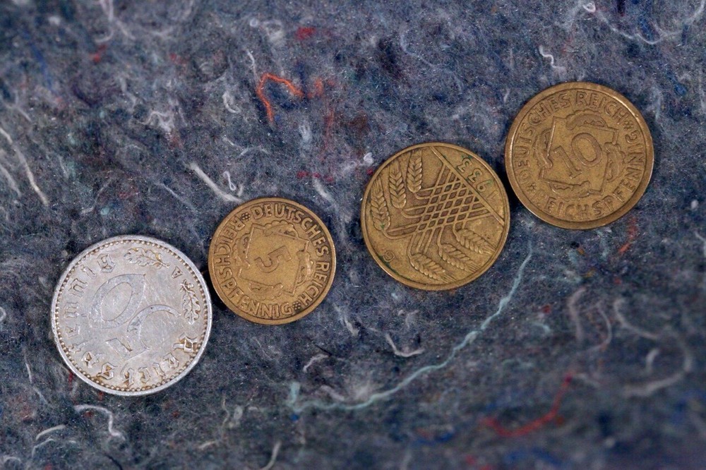 Vintage German Currency, WWII era, Marks, Notes and Coins