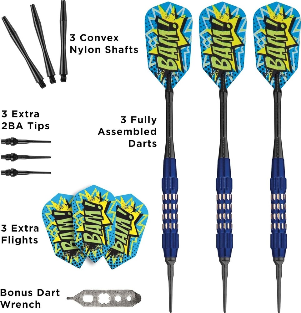 Viper Comix BAM! Darts Soft Tip Darts Blue 18 Grams