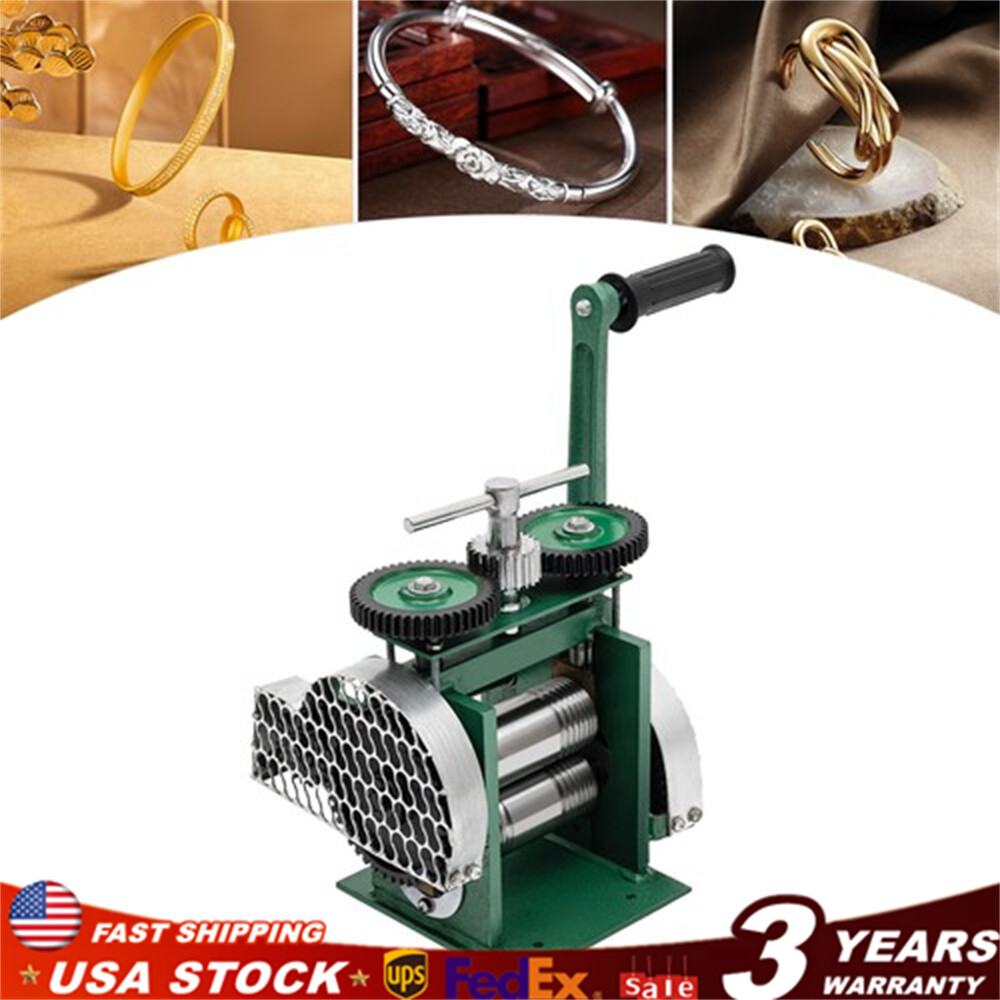 Rolling Mill Machine Rollers Metal Wire Flat Jewelry Tool Manual Combination USA