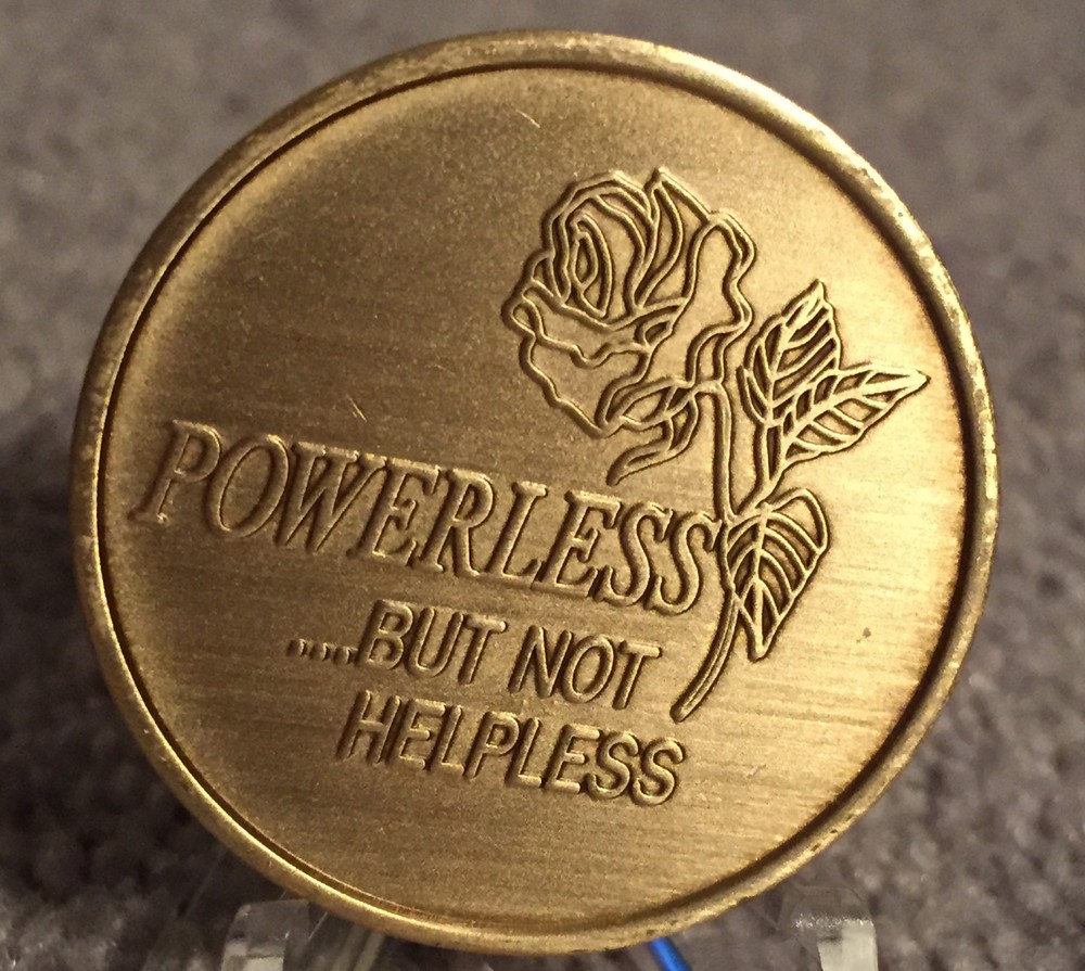 Powerless But Not Helpless Bronze Medallion Chip Rose Things Do Not Change We Do