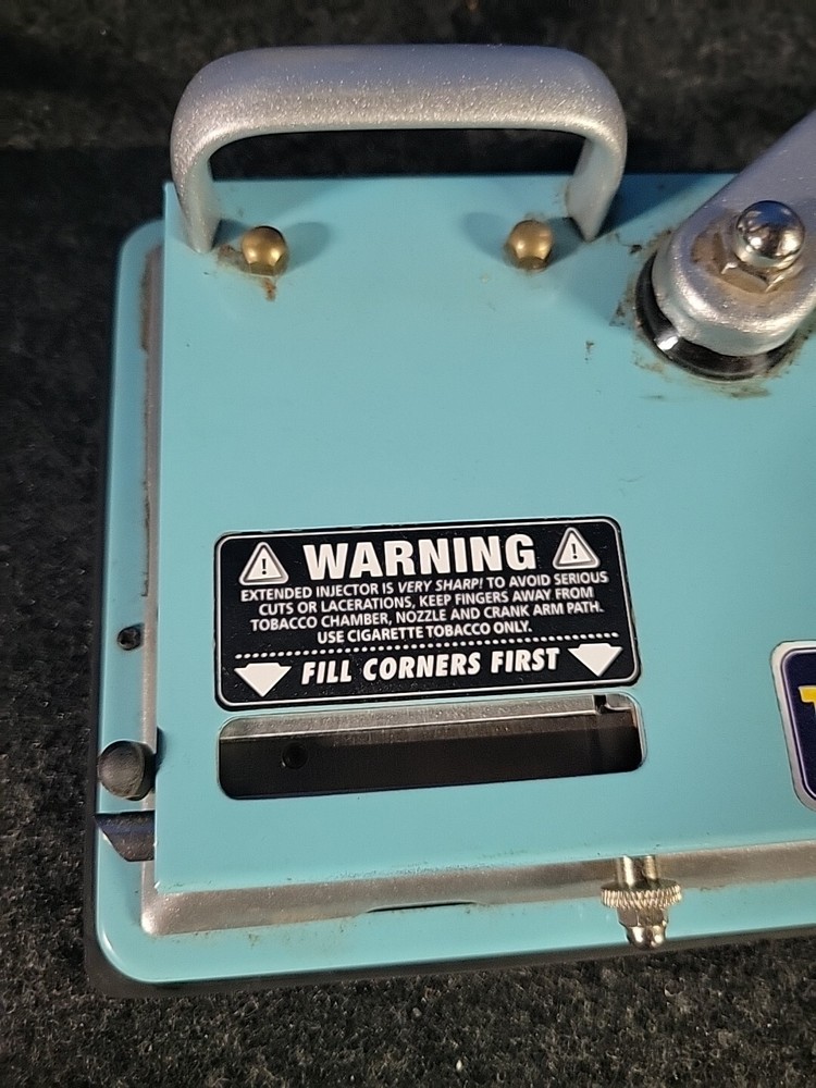 Top-0-Matic Cigarette Machine Teal