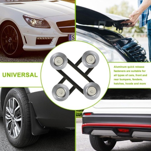 Bumper Quick Release kit Front Rear Bumper Fastener Compatible Color: Titanium