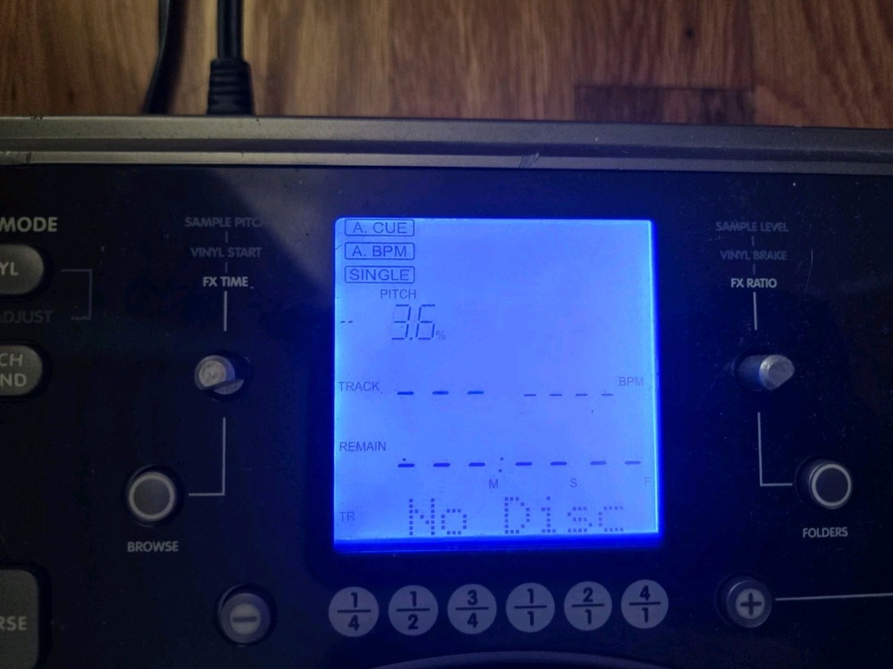 Stanton C.324 Tabletop DJ Turntable Mixer CD Player Inoperative "No Disc" Error