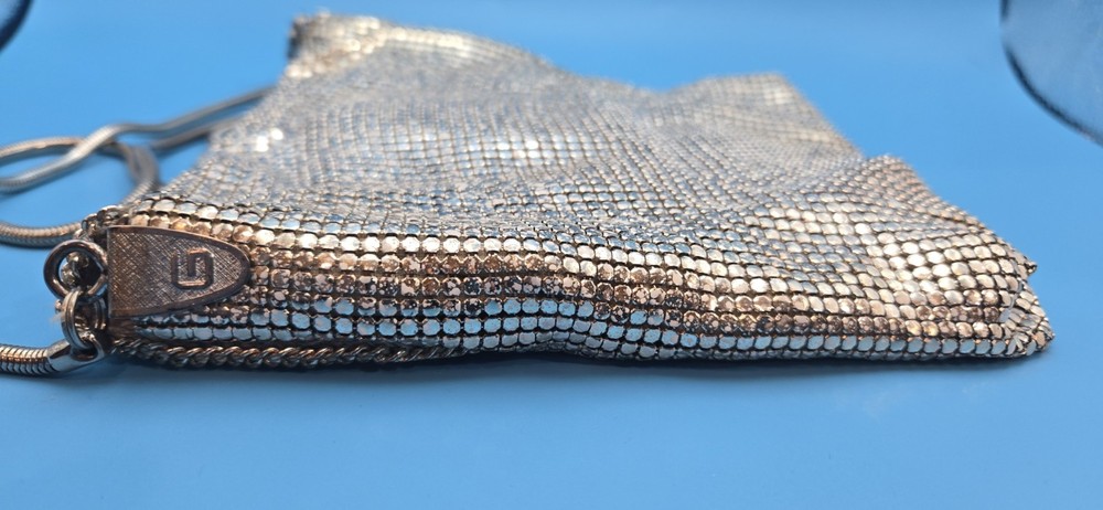 Vtg 70s Disco Glowmesh Disco Purse