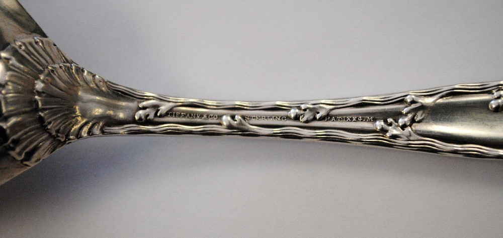 Antique TIFFANY & CO STERLING SILVER WAVE EDGE SERVING LADLE