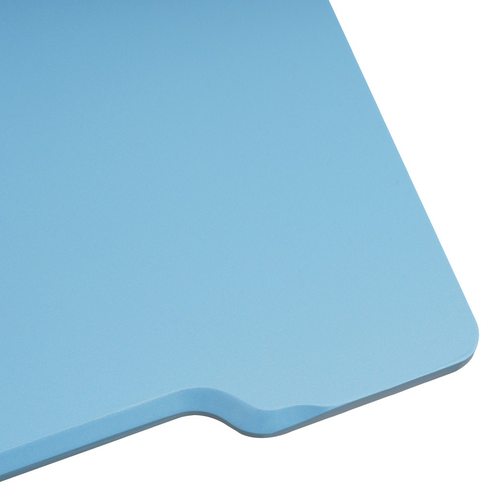 Blue Laminate Computer Desk - Scratch-Resistant - Adjustable Accessory Mounts