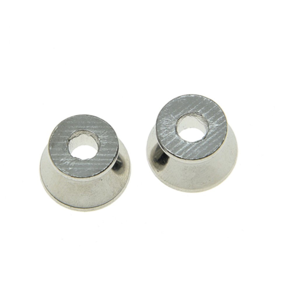 KAISH 10x Chrome Guitar Strap Pins Guitar Strap Knobs Buttons End Pins
