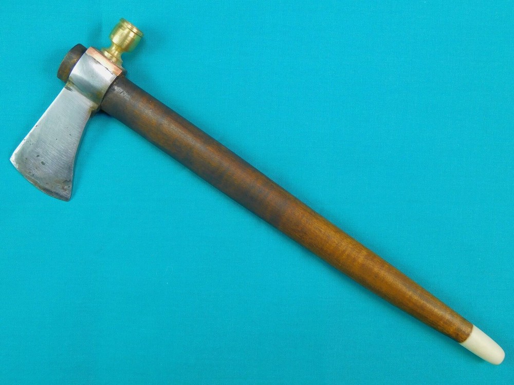 Vintage Old Custom Made Handmade Small Mini Copper Pipe Tomahawk Axe Hatchet