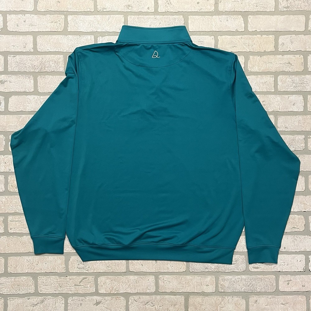 DEOLAX Golf 1/4 Zip Mens 2XL Turquoise Pullover Performance Stretch Comfort NWT