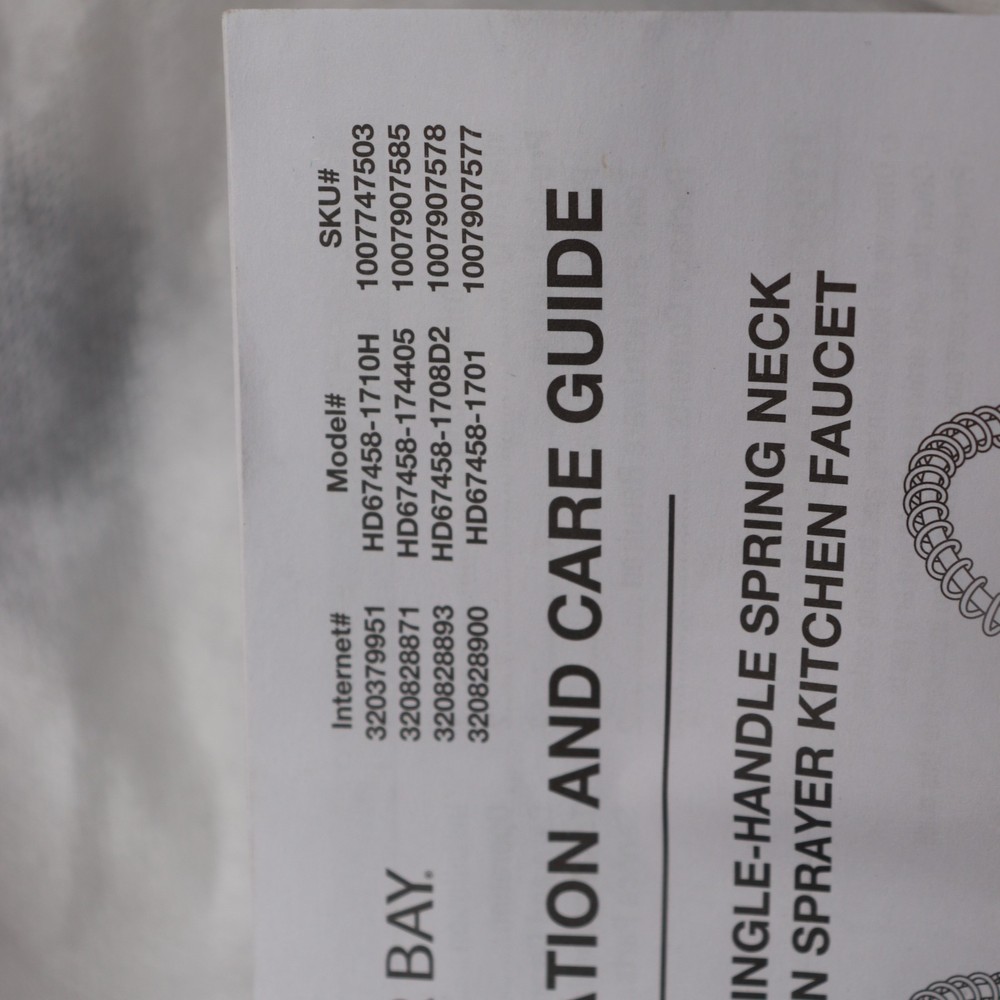 Single-Handle Spring Neck Pull Down Sprayer Kitchen Faucet - Missing Hardware