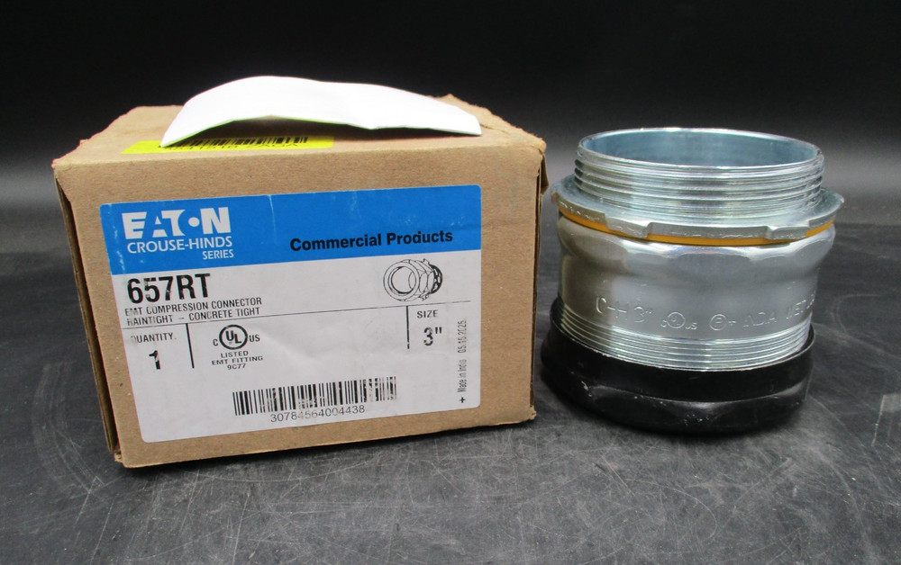 EATON CROUSE HINDS 657RT 3" RAINTIGHT EMT COMPRESSION CONNECTOR