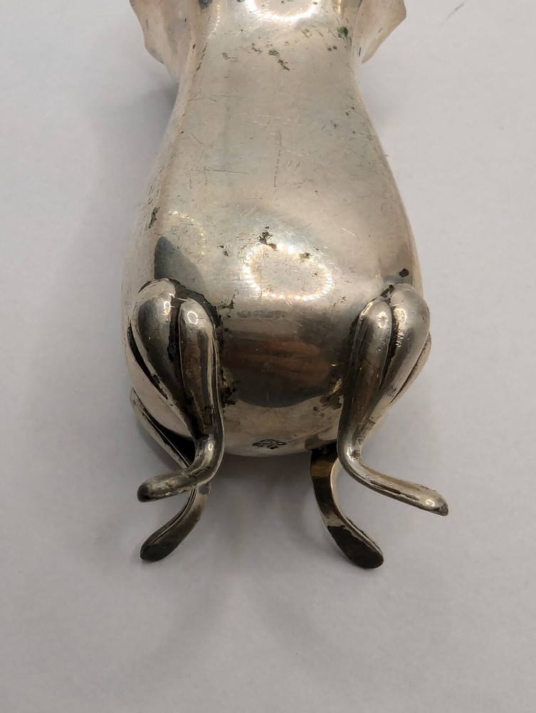 2 Antique Elegant Footed Salt Shakers, 800 Silver