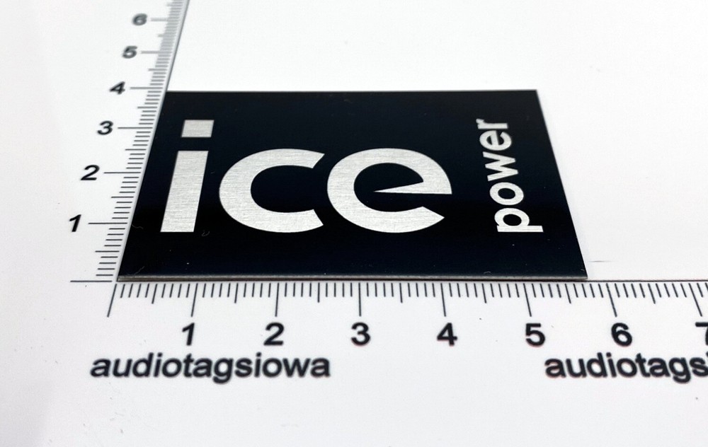 ICE Power Custom Aluminum Amplifier Badge ICEPOWER