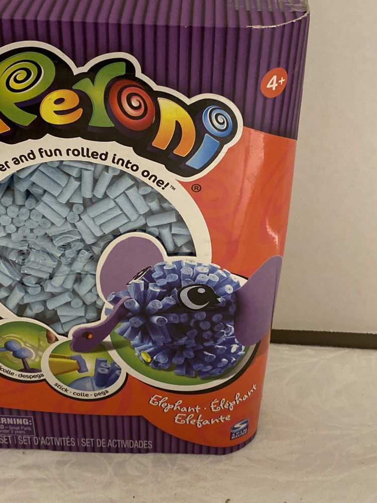 Paperoni Elephant Craft Kit 3D Rolled Paper Spin Master New