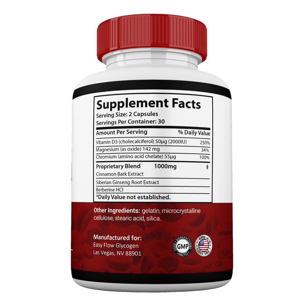 EasyFlow Glycogen Support Pills, Easy Flow Capsules Blood Support (2 Pack)