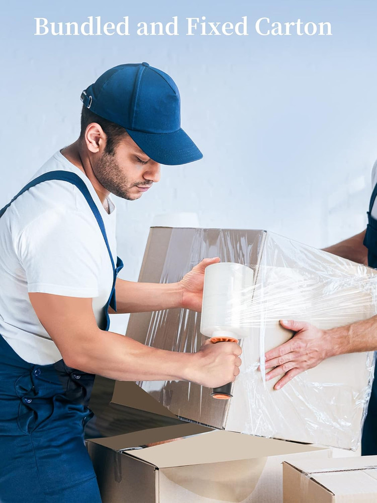 4 Pack Stretch Wrap, 5 Inches Shrink Wrap for Pallet Wrap, Moving Wrapp