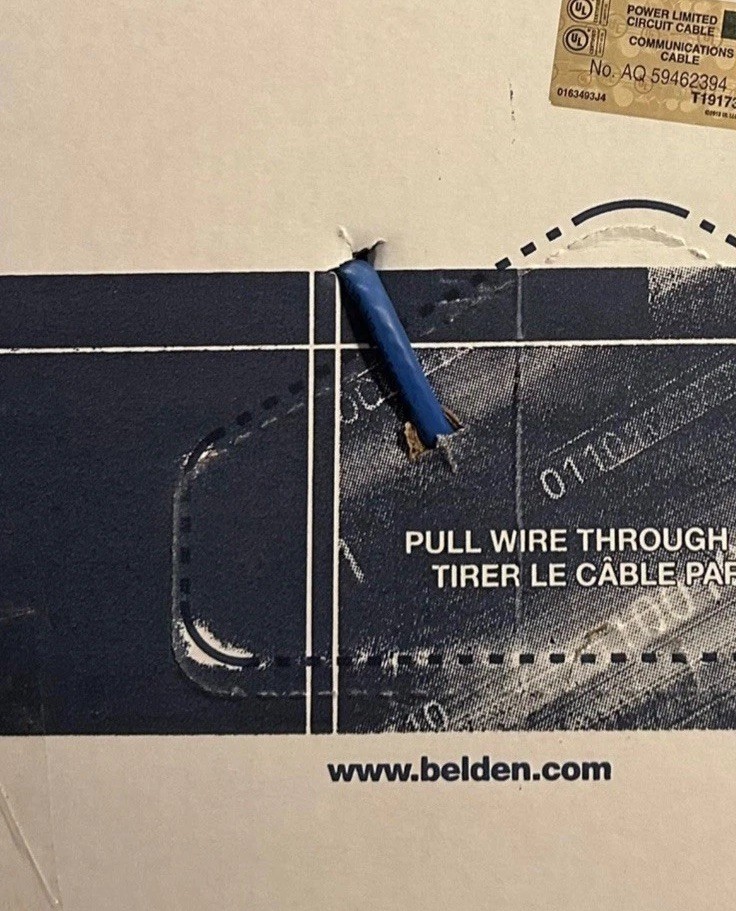Belden Cat 6 Cable. BLUE. PLENUM. 1000’. Unshielded. Brand New