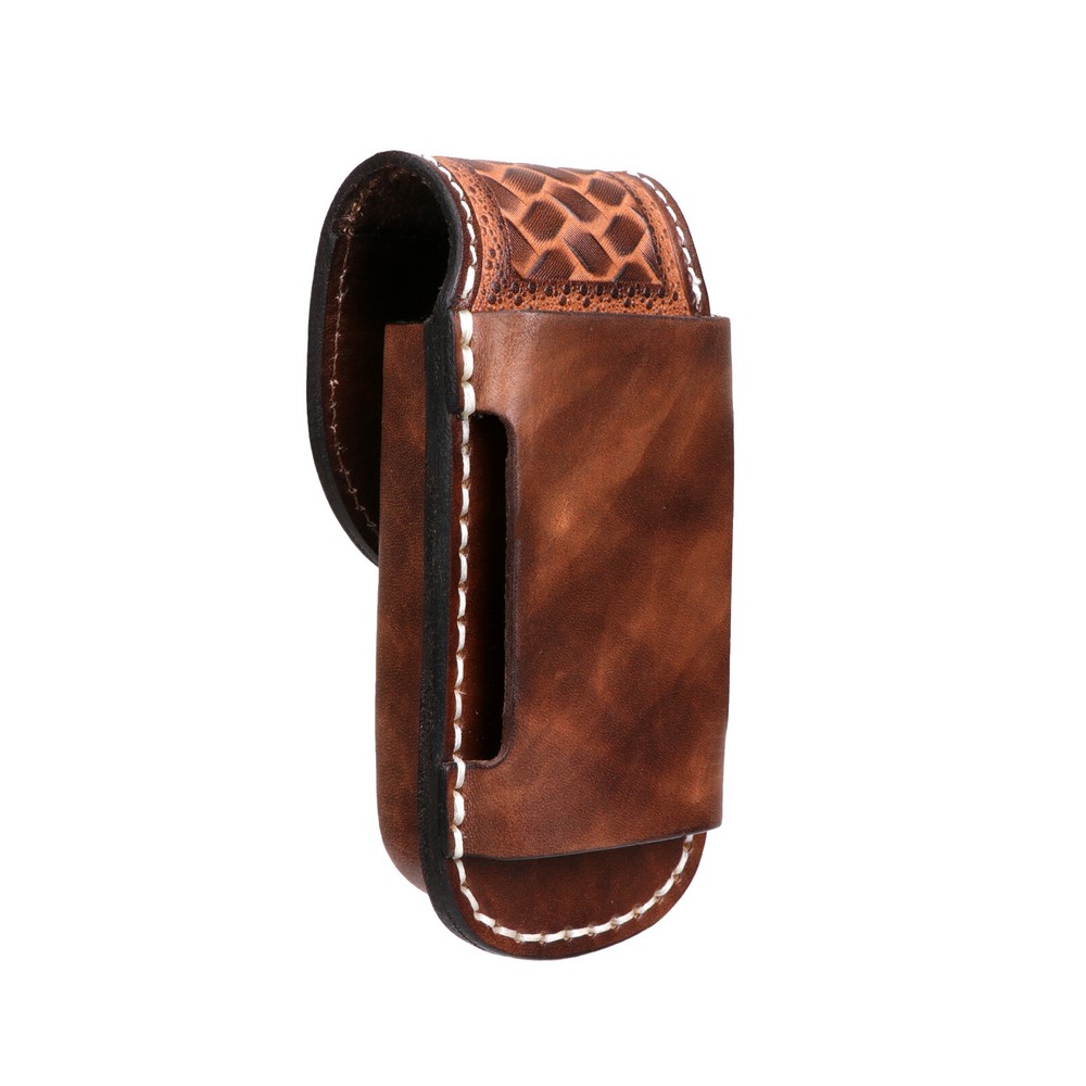 TOURBON Leather Multitool Belt Holster Folding Knife Horizontal/Vertical Sheath