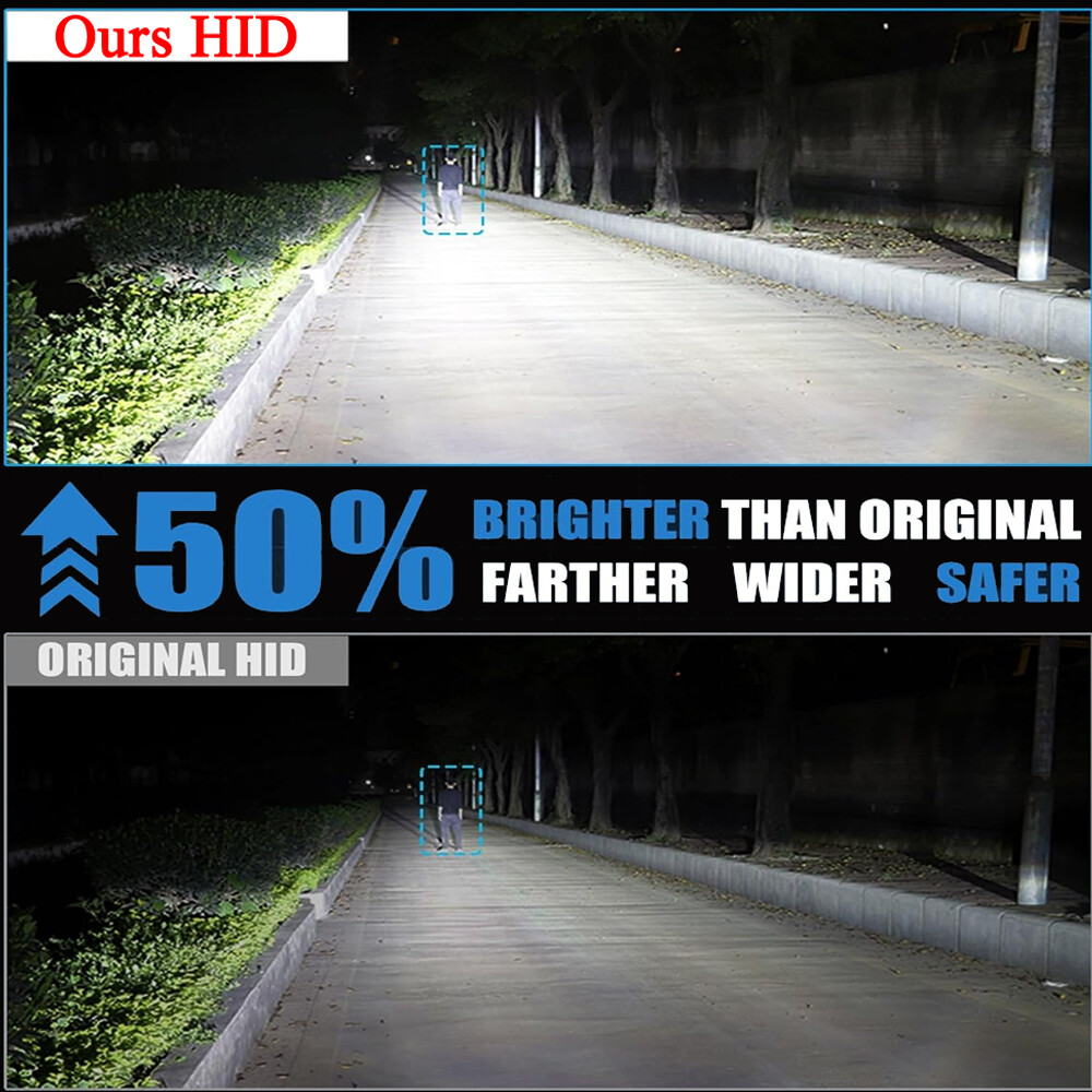 2pcs D1C D1S D1R 6000K White HID Xenon Headlight Light Bulbs OEM Replacement