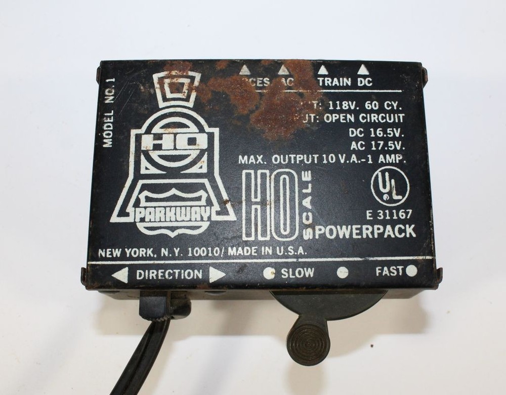 PARKWAY HO SCALE MODEL NO. 1 CONTROLLER HOBBY TRANSFORMER
