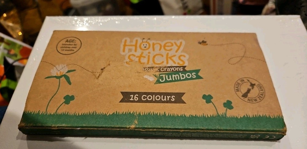 Honey Sticks 100% Bees Wax Crayons 16 Pack