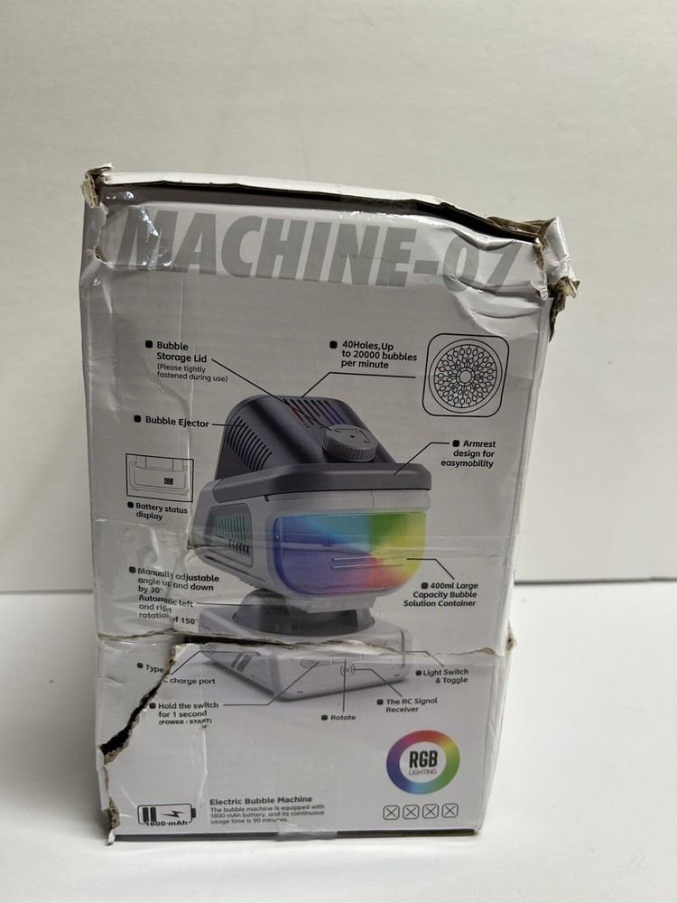 2025 Upgraded Bubble Machine with Remote Control Automatic RGB READ DESCRIPTION