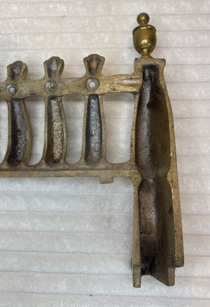 Vintage Solid Brass Fire Grate Front Fret Fireplace Guard Approx 15.5" Width