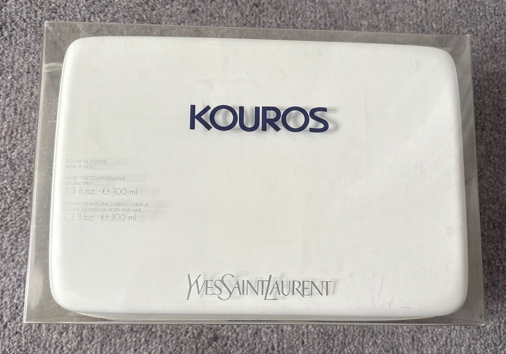 Yves Saint Laurent Kouros Empty White Presentation Case In Original Clear Box