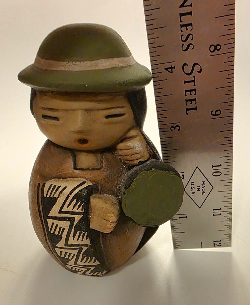 Peruvian Terra Cotta Figurine 4.5" Tall
