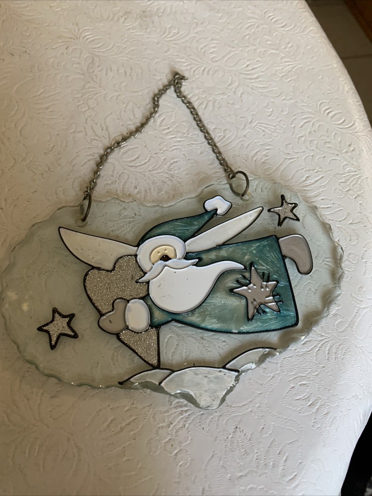 Flying Santa Glass Suncatcher