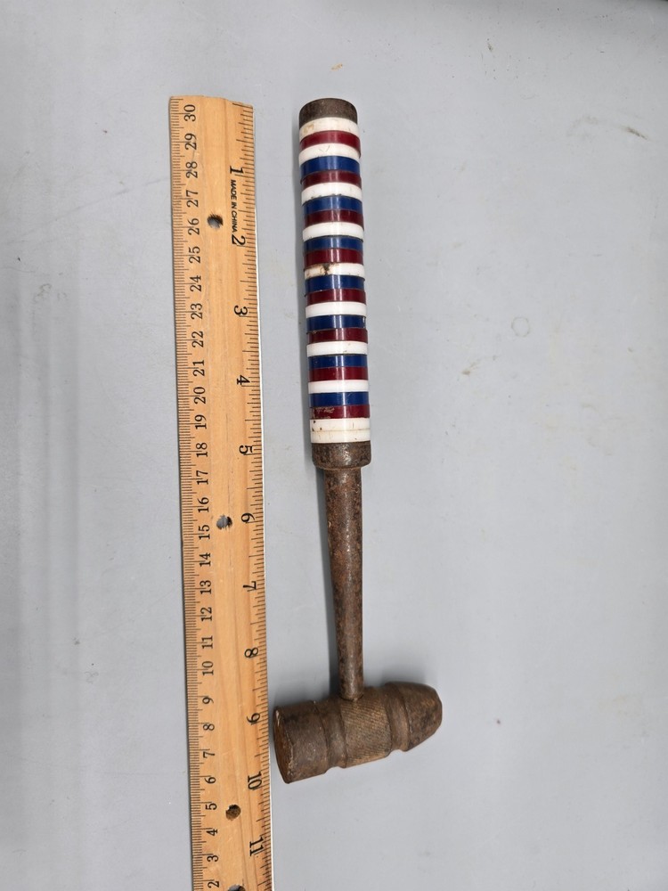 Vintage Custom Shop Made Hammer Red White Blue Handle