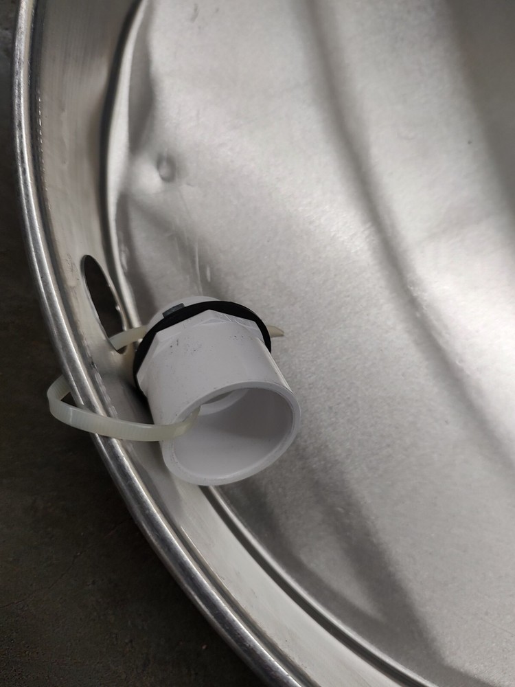 34079 Oatey 18" Aluminum Water Heater Pan with 1" PVC Fitting