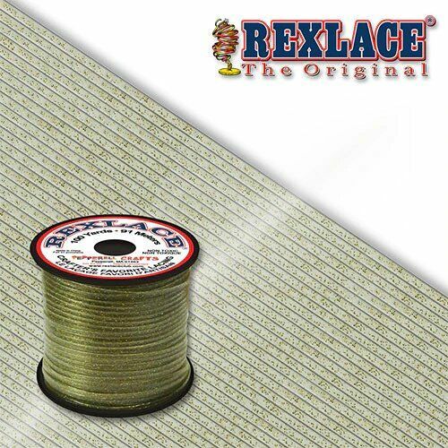 Gold Sparkle Plastic Rexlace 100 Yards