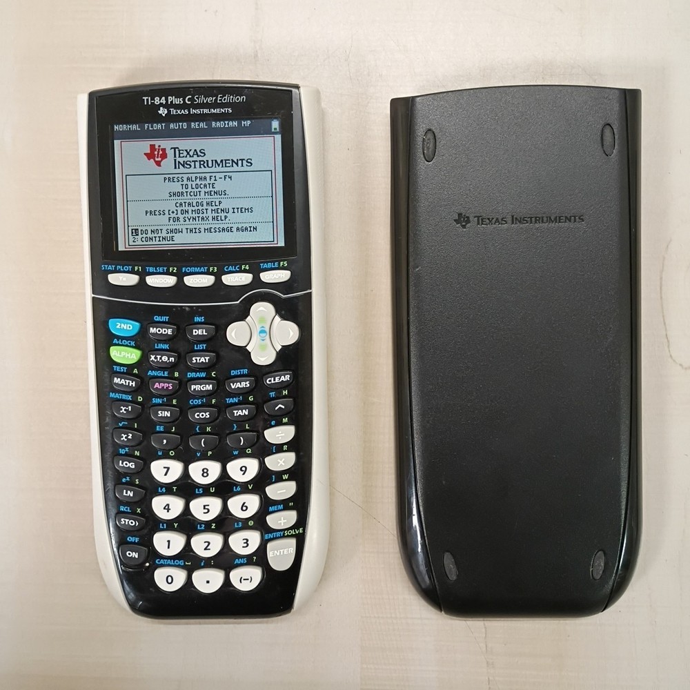 Texas Instruments TI-84 Plus Silver Edition Graphing Calculator TESTED Complete