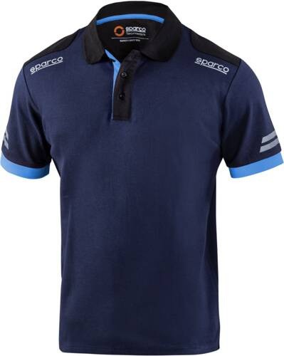 Sparco Tech (Teamwork) Polo Shirt black/blue - size L