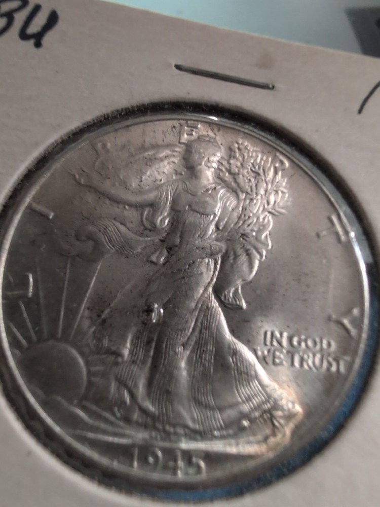 1945 Walking Liberty Half Dollar BU Brilliant Uncirculated